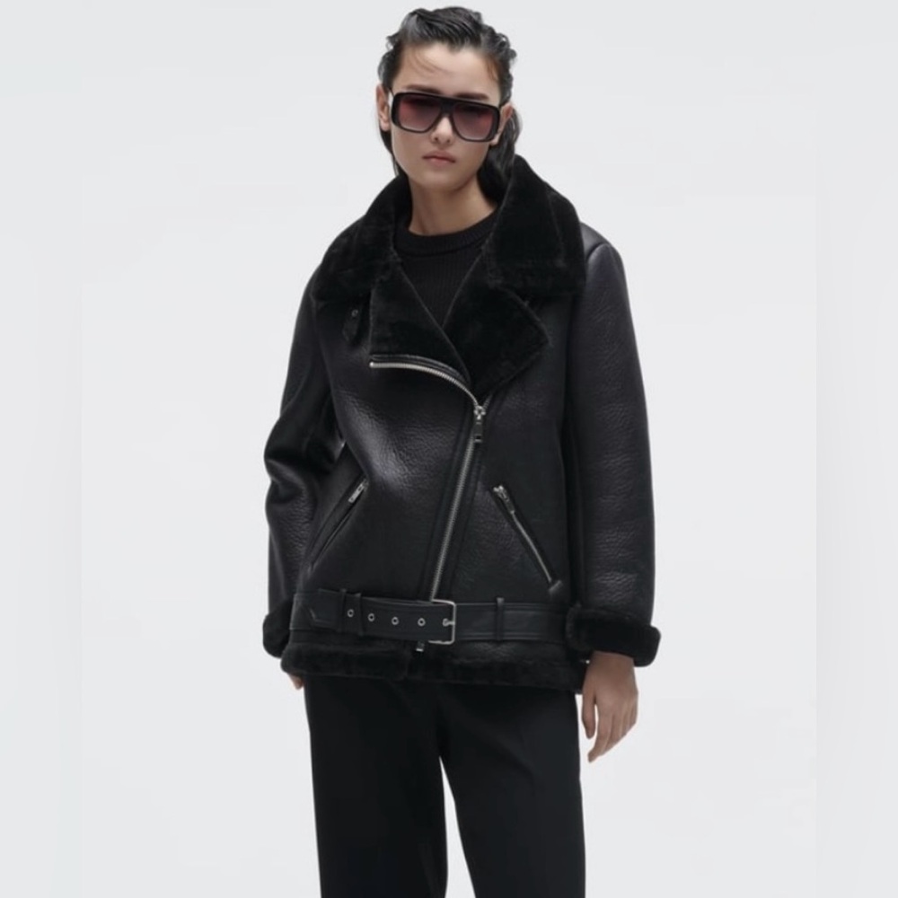 Zara Woman Double Faced Jacket in Black. Size XS - Picture 4 of 9